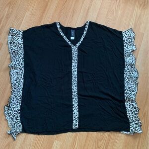 Swimsuits For All Animal Print Swimsuit Cover Up Dress Size 10/12 **FLAW**